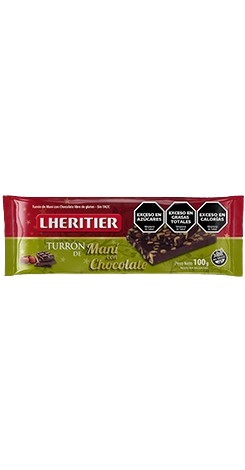 Turron de mani con chocolate x100g.